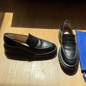 Stuart Weitzman Black Ultralug Penny Loafer sz 6.5